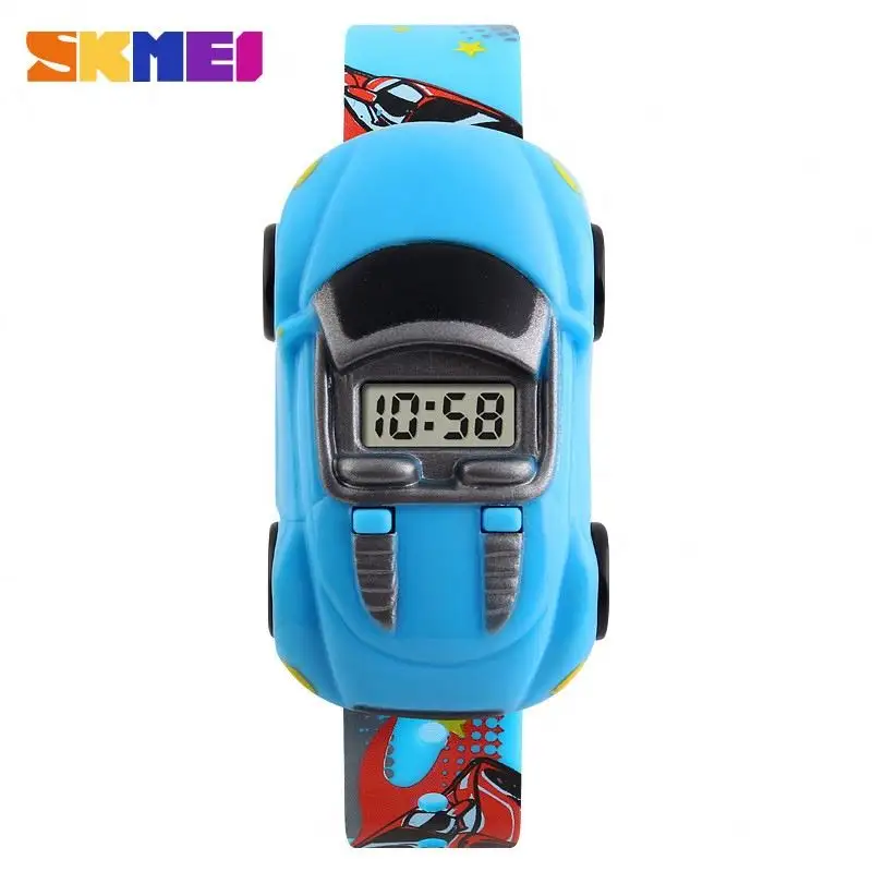 SKMEI 1241 lindo reloj azul para niños orinal Correa de goma pantalla digital rectangular en stock conjunto de relojes