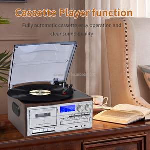 Multi Vinyl Turntable Player with CD Player <strong>USB</strong> SD Record AUX <strong>Input</strong> Radio and Cassette Function - Product Image 4