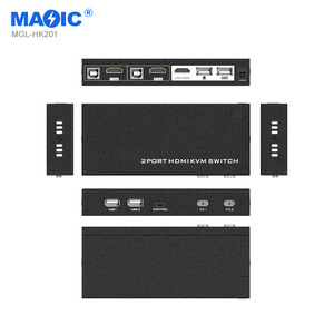4ウェイスイッチングHDMIUSBKVMスイッチスプリッター自動4K @ 30Hz 2 In 1 Out KVMシームレスHdmiスイッチ (HDMIおよびUSB用) - Product Image 4