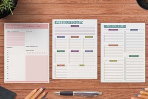 Bloc de notas de agenda semanal con hojas rasgadas personalizadas, organizador de seguimiento de objetivos para agenda diaria - Product Image 4