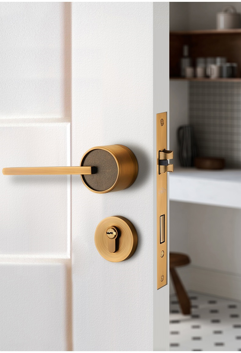 Professional Quality Leather Zinc Door Handle Luxury Lock Door Handle Indoor