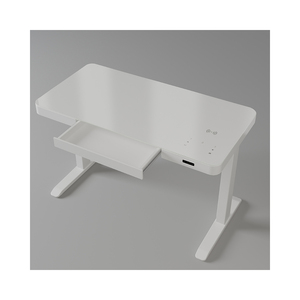 Popolare tavolo da tavolo in vetro temperato con supporto in altezza regolabile da tavolo per Computer con ricarica rapida e cassetto - Product Image 2