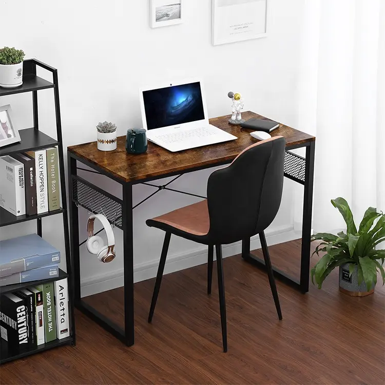Mesa de escritório combinada para computador, estante para estudantes, estante doméstica, estante integrada, simples, para quarto, escrivaninha