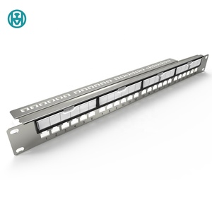 Accept OEM Silver Color LAN Multimedia Power Over Ethernet Modular 1U UTP 24 Port Unloaded <strong>Patch</strong> <strong>Panel</strong> <strong>with</strong> Large Label - Product Image 1