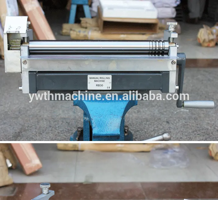 Manual de la hoja de Metal redondo máquina dobladora de mano placa redonda máquina de laminación