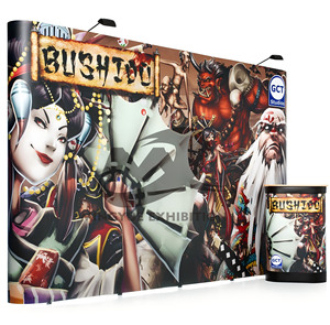 Magnetic Suction Type Straight Backdrop Foldable for <strong>Pop</strong> <strong>up</strong> <strong>Displays</strong> with Aluminum <strong>Frame</strong> for Portable Advertising &amp; Trade Show - Product Image 2