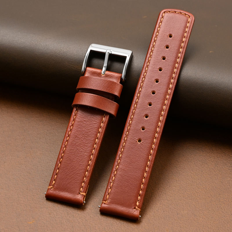Retro Red Brown + Silver buckle