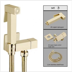 Modern Luxury Brass <strong>Bidet</strong> Sprayer Set High-Pressure Wall Mounted Toilet Handheld <strong>Bidet</strong> for Hotel Bathroom <strong>Use</strong> - Product Image 5