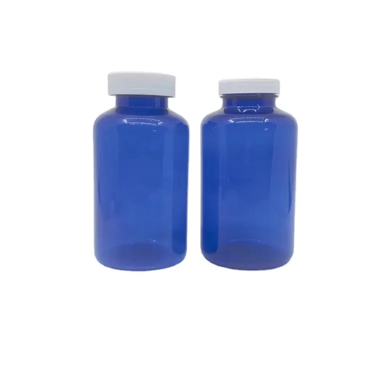 بسعر الجملة زجاجة حبوب منع الحمل بحجم كبير مع بلاستيك حيوان أليف أزرق غطاء بلاستيكي لولبي CRC