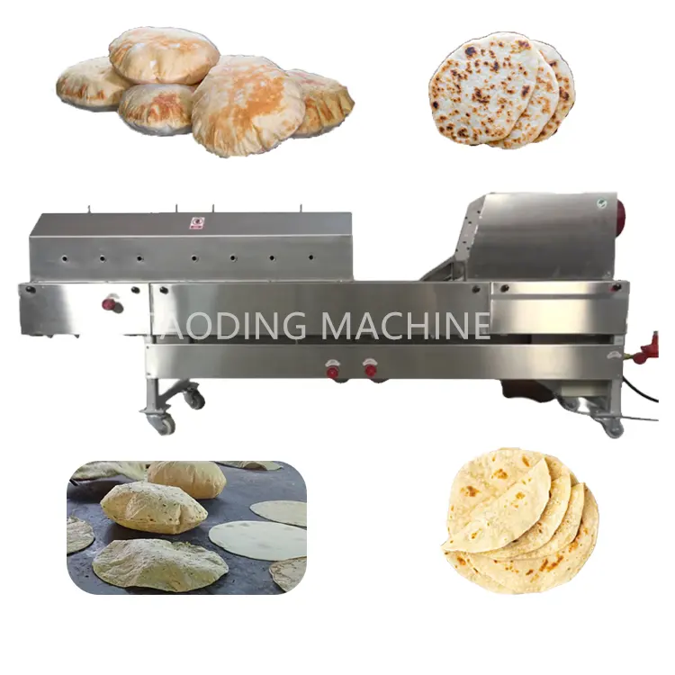 Gaz ısıtma tam otomatik küçük pita ekmek makinesi tortillas yapma makinesi otomatik krep yapma makinesi