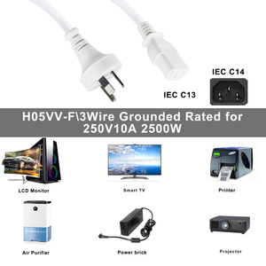 Factory <strong>Direct</strong> Power Supply <strong>AU</strong> 3 Pin Plug C13 10A/250V AC Cable Plug Computer Kettle Power Cord - Product Image 2