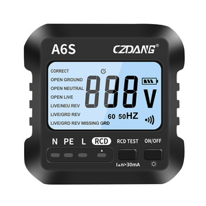 <strong>Detectable</strong> 7 Type Wiring Status Socket Plug Tester Detector Analyzer With 2.2&quot; LCD Screen and Indicator Lamps Displaying - Product Image 1