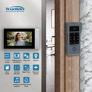 Tudian OEM 2ワイヤータッチスクリーンモーション検出ナイトビジョンTCPネットワークWifiインターホン機能ビデオ電話ヴィラホーム用 - Product Image 1