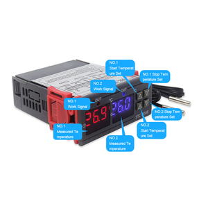 Dual Digital <strong>Temperature</strong> <strong>Controller</strong> <strong>Two</strong> Relay <strong>Output</strong> Incubator Thermostat Heating Cooling STC-3008 - Product Image 2