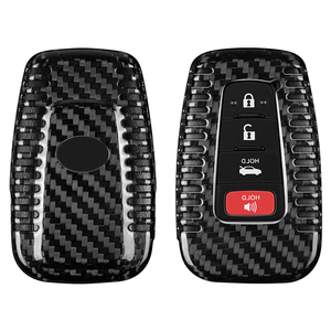 ปลอกหุ้มกุญแจคาร์บอนไฟเบอร์แท้เหมาะสำหรับโตโยต้า RAV4 Camry Highlander Corolla Avalon C-HR Prius GT86 Smart Key - Product Image 4