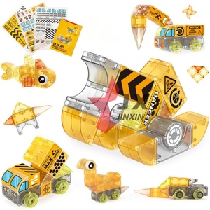 Mới Phát Hành Sản Phẩm 2025 3D Chơi Xây Dựng Khối Gạch Trẻ Em Đồ Chơi DIY Nam Châm Cube Toddler Crane Xe Tải Máy Kéo Khối Từ Tính - Product Image 1