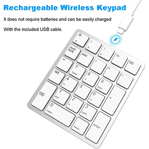 JOMAA Rechargeable Wireless 2.4 GHz <strong>Keyboard</strong> Financial Accounting Number <strong>Keyboard</strong> Numeric Keypad for Laptop Computer - Product Image 5