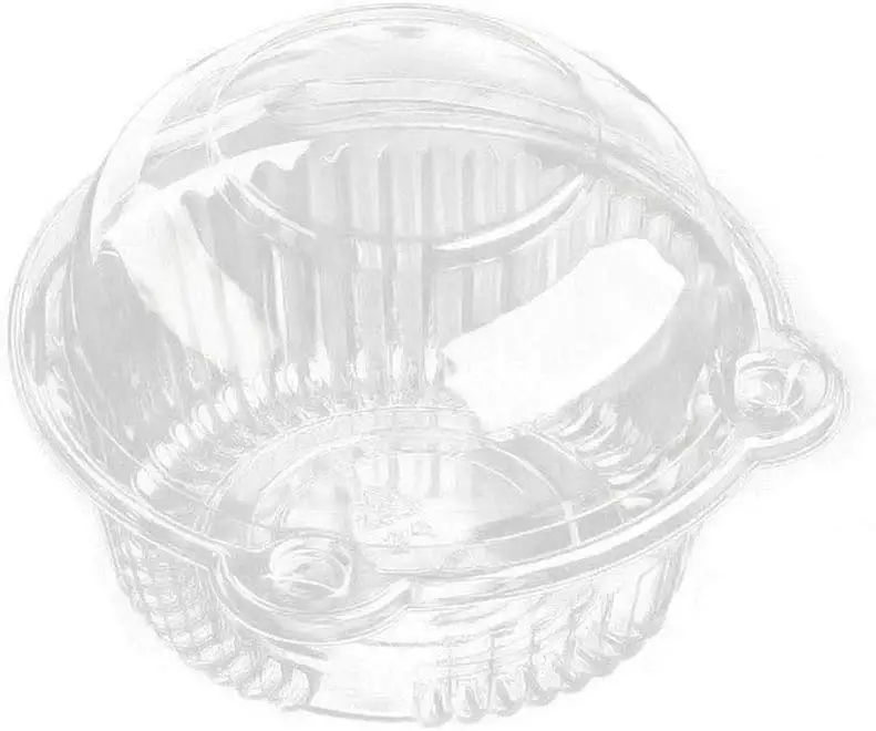 Plástico transparente personalizado desechable para mascotas cúpula redonda Cupcake pastel postre ensaladas fruta embalaje blíster contenedor