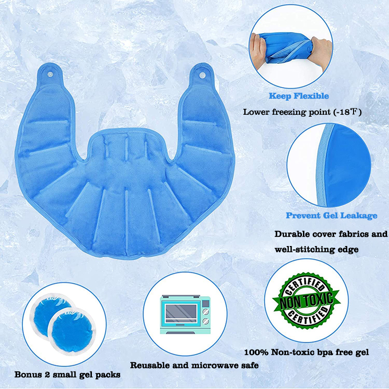 eco friendly hot and cold ice packs physical therapy gel shoulder ice pack reusable for injury