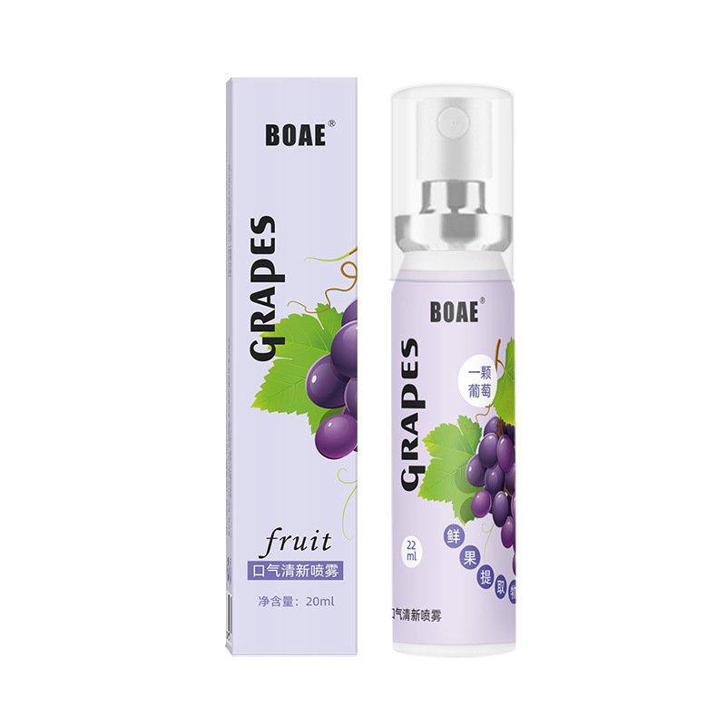 Fruit-flavored oral spray-grape flavor