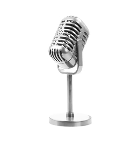 Modelo de micrófono de estilo clásico vintage, accesorios de simulación, micrófono vocal dinámico para decoración del hogar - Product Image 1