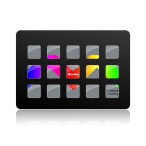 Teclado para juegos Teclado personalizado visible LCD de 15 teclas Teclado personalizado programable Macro Pad Stream Deck Teclado personalizado