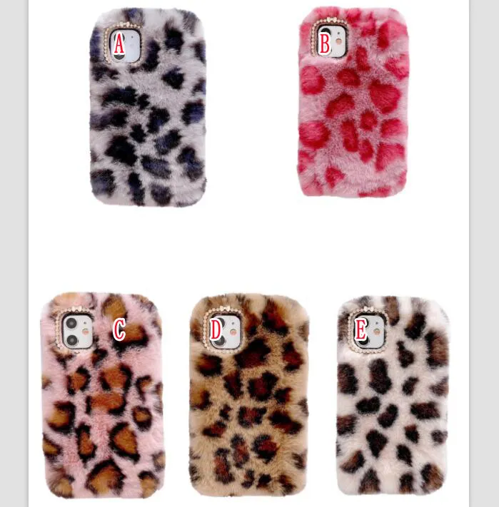 Thời trang Sang Trọng Tóc Leopard Lông Ấm Fuzzy Fluffy TPU Mềm Trường Hợp Bìa Da Cho IPhone 11 Pro Max XR X XS Max 8 7 Cộng Với 6 6S 6 Cộng Với