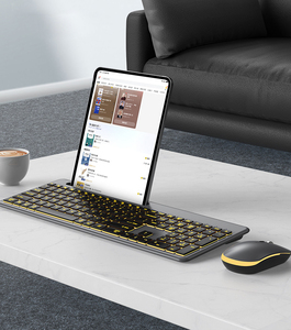 Wireless Dual Mode Quiet Blue Tooth <strong>Mouse</strong> <strong>Keyboard</strong> with Backlit 1600ma Battery for ipad mac - Product Image 1