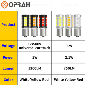 Oprah 3156 3157 หลอดไฟ LED 3157 สัญญาณไฟ LED 5630 33smd Led T20 Ba15s Led 24 V 1157 Ba15s P21w Led CANbus ไฟเลี้ยว - Product Image 3