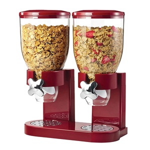 Hiện đại màu Đỏ nhà bếp lưu trữ container đôi thực phẩm quả ngũ cốc Nut gạo kẹo bền vững PS 5kg Mỹ - Product Image 1