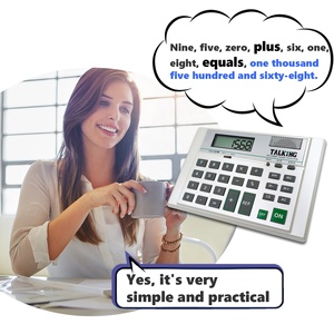 Di alta Qualità Multi lingua 8 Digit Inglese Talking Calculator con Allarme, Tempo di Esposizione, Parla tasti premuti e calcoli