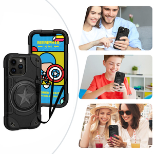 יוקרה מוקשח שריון עמיד הלם טלפון מקרה עבור iphone 12 13 14 15 פרו מקסימום מלא כבד הגנת חזרה כיסוי - Product Image 6