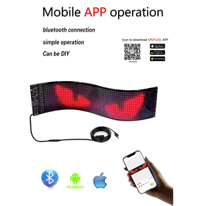 Xenplus 12V otomatik araç ön camı LED dekoratif ekran 16*32 64*20 96*16 DIY göstergesi şeytan gözü yeni plastik App kontrolü - Product Image 5