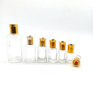 卸売空香水2ml 3ml 6ml 10ml 12ml 20ml 60ml透明八角形アターガラスエッセンシャルオイルローラーボールボトルキャップ - Product Image 3