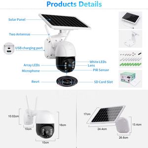 4 Мп низкая мощность Icsee PIR Беспроводная 360 уличная Солнечная Ip Wifi камера безопасности система Cctv сетевая камера - Product Image 2