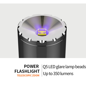 Taşınabilir P60 LED yakınlaştırma parlama feneri küçük şarj edilebilir UV ultraviyole meşale Mini flaş ışığı ile acil ve kamp için - Product Image 5