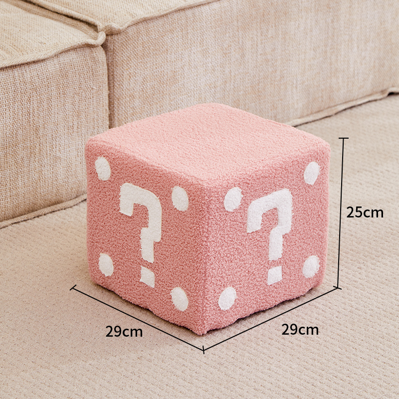 Question mark stool - pink medium size