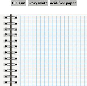 Cuaderno de Color blanco con cuadrículas y cuadrículas, grande, personalizado, ideal para el hogar, escuela, oficina y negocios - Product Image 3
