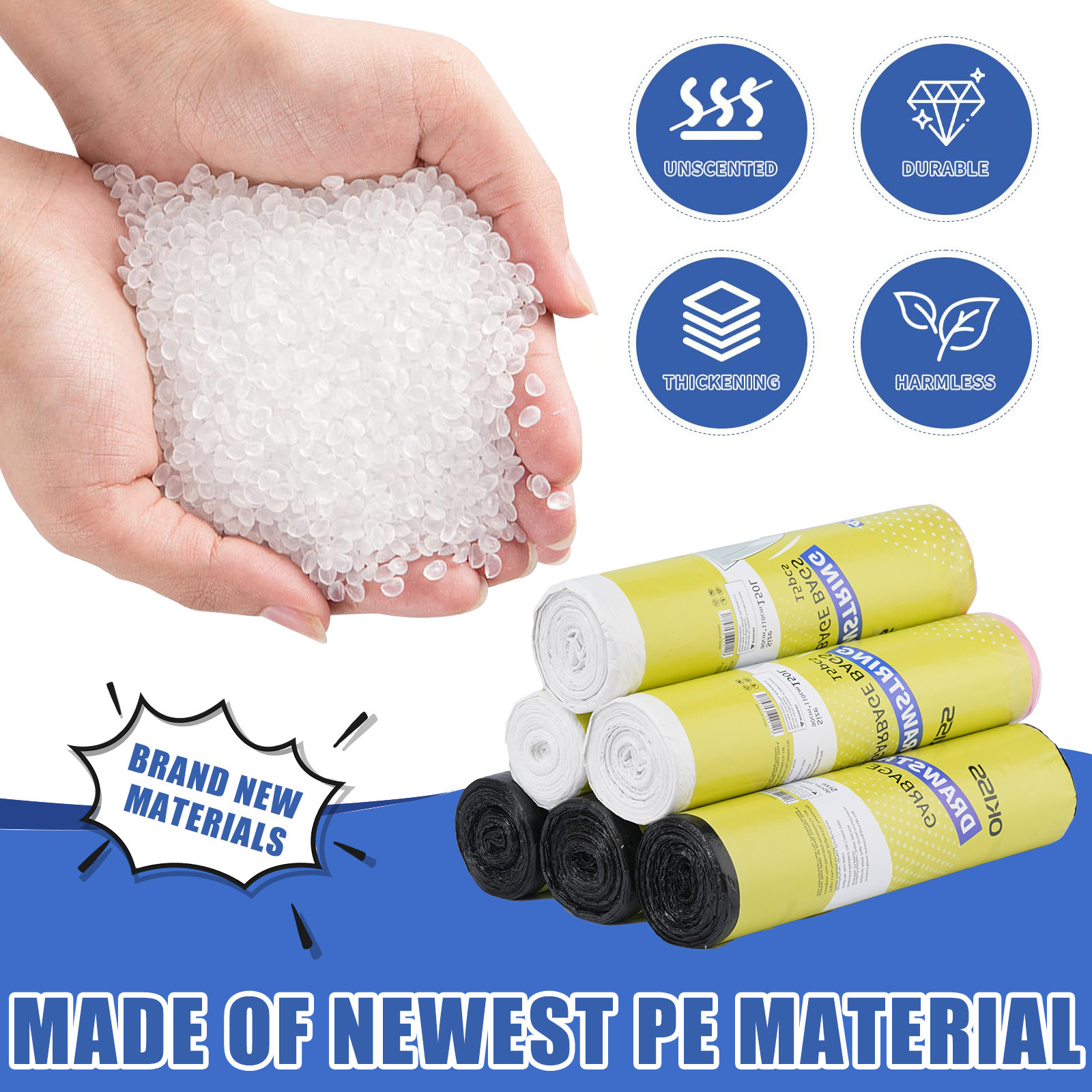 Pure white English style, 45*50 cm, 15 rolls