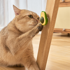 Juguetes para masticar gatos de alta interacción Juego de bolas duraderas de aguacate y hierba gatera para gatos y perros Diseño giratorio para limpieza y molienda de dientes - Product Image 2