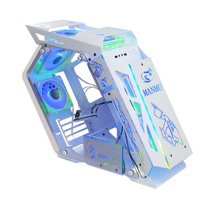 MANMU <span class=keywords><strong>Custom</strong></span> Matx custodia per gioco pc custodia per <span class=keywords><strong>Computer</strong></span> Gaming <span class=keywords><strong>Case</strong></span> per Gaming <span class=keywords><strong>Computer</strong></span> scatola per pc bianco
