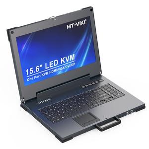 MT-VIKI 4K 15.6 "液晶KVM交换机控制台1端口HDMI/VGA/DVI/DP便携式 - Product Image 1