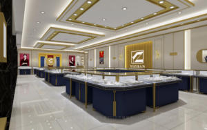 来源工厂定制Delux金属珠宝展示柜豪华商店玻璃展示柜金表发光二极管轻型木柜 - Product Image 4