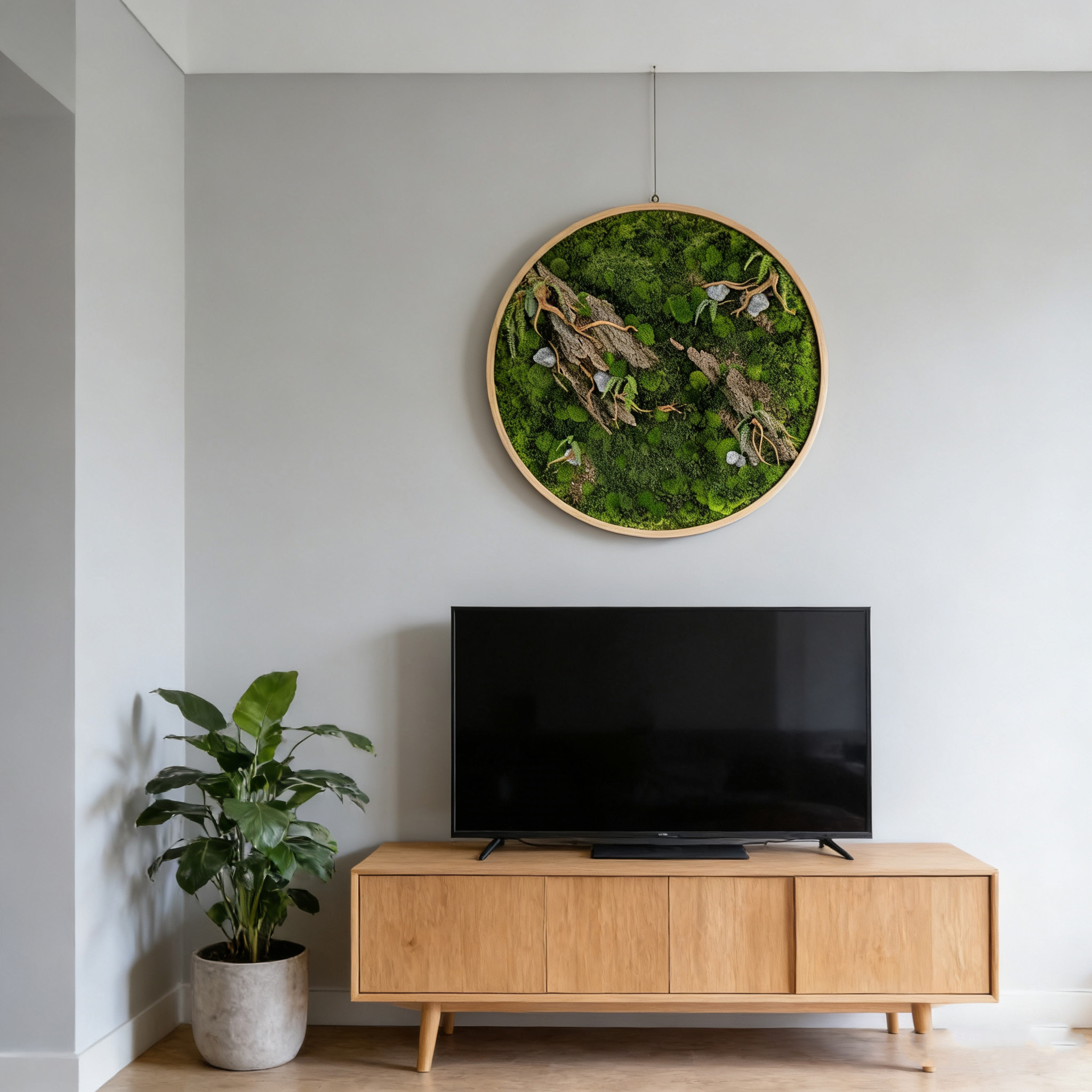 Décoration de panneau en bois et mousse
