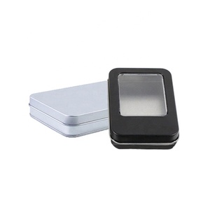 Scatola di latta di metallo rettangolare vuota scatola di latta quadrata scatola di latta personalizzata scatola di latta personalizzata regalo scorrevole (NIR08) - Product Image 1