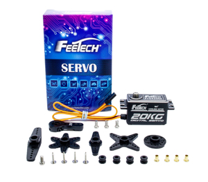 Düşük profil 20KG Metal dişli 0.09s yüksek hızlı Servo Motor 180 RC için 1/8 1/10 tırmanma araç RC araba modeli uçak kanat Robot - Product Image 2