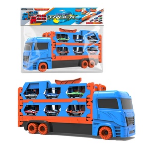 2つの合金車juguetes para los ninos付き2In1多機能変形イジェクショントラック折りたたみトラック玩具