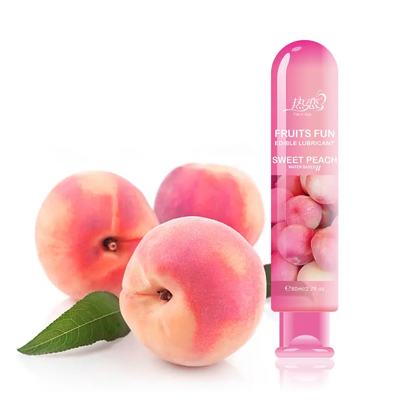 Competitive Price Top Selling Sweet Peach Sex Lube Massage Oil Water Based Lubricant Fluid for Couples