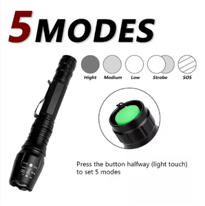 Siêu điện đèn pin T6 <span class=keywords><strong>LED</strong></span> Đèn pin zoom <span class=keywords><strong>LED</strong></span> Torch Sạc đèn pin mạnh mẽ Chiến Thuật Cắm Trại Ngoài Trời Torch - Product Image 3