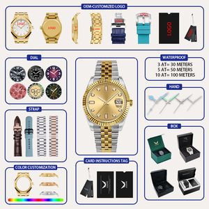 Chất Lượng Cao Ngày Ngày Uhr Orologio Uomo Vàng Montre Homme Người Đàn Ông Kim Cương Cổ Tay Đồng Hồ Sang Trọng Tự Động - Product Image 3